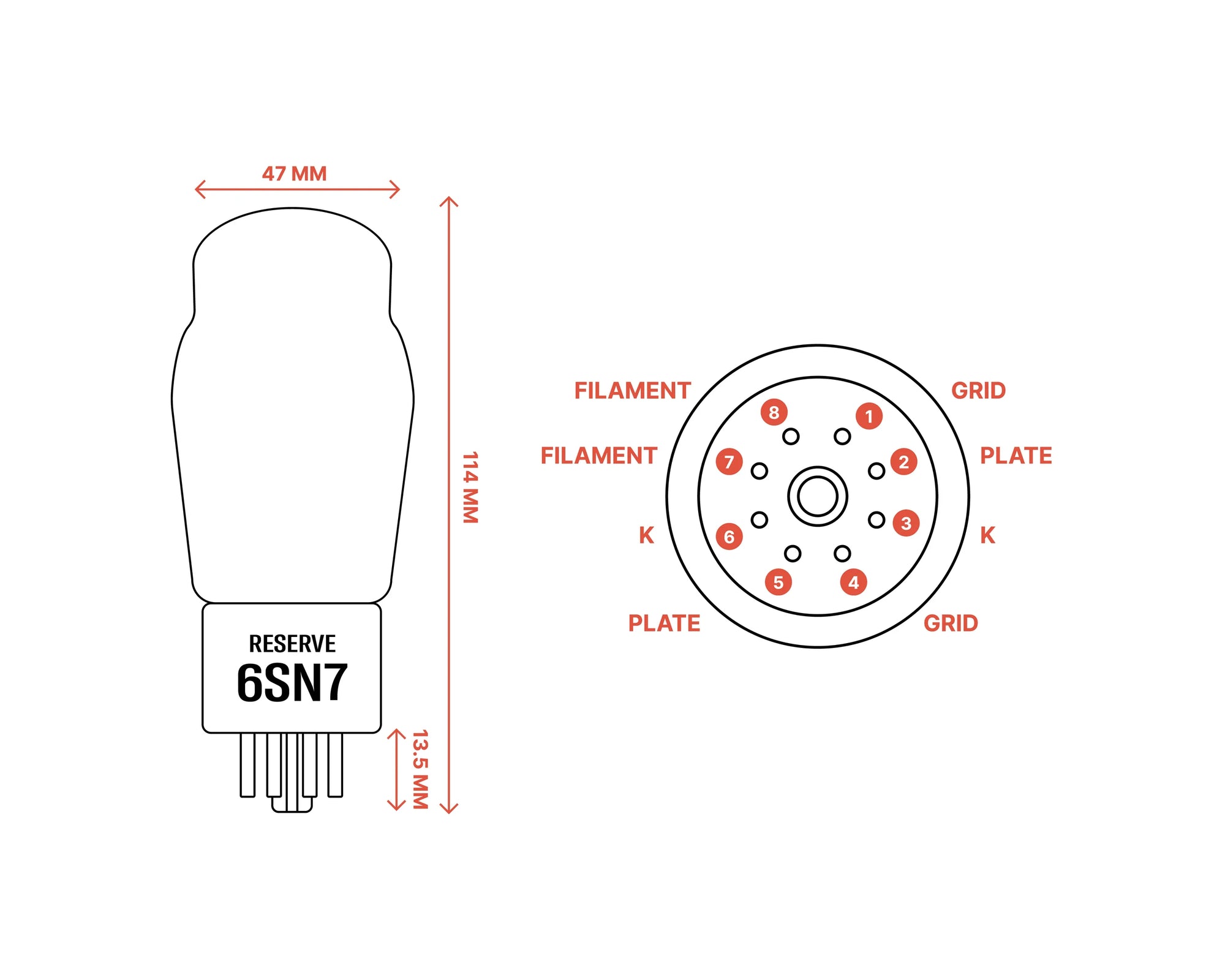 Ray Tubes RESERVE 6SN7