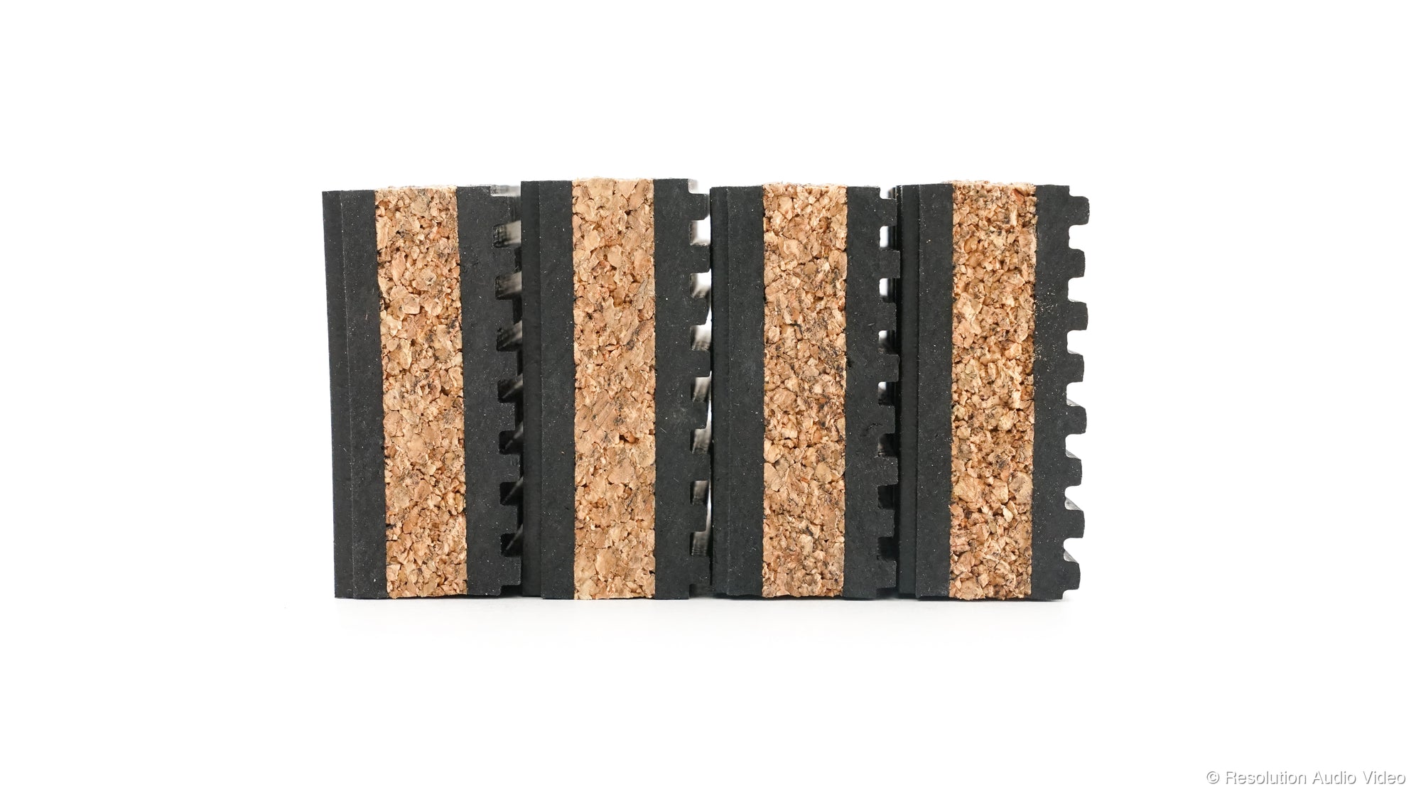 Tuneful Turntable Isolation Pads | Cork & Rubber 4 Pack