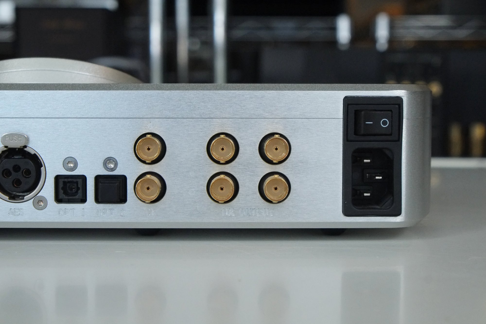 chord electronics dave dac back left detail