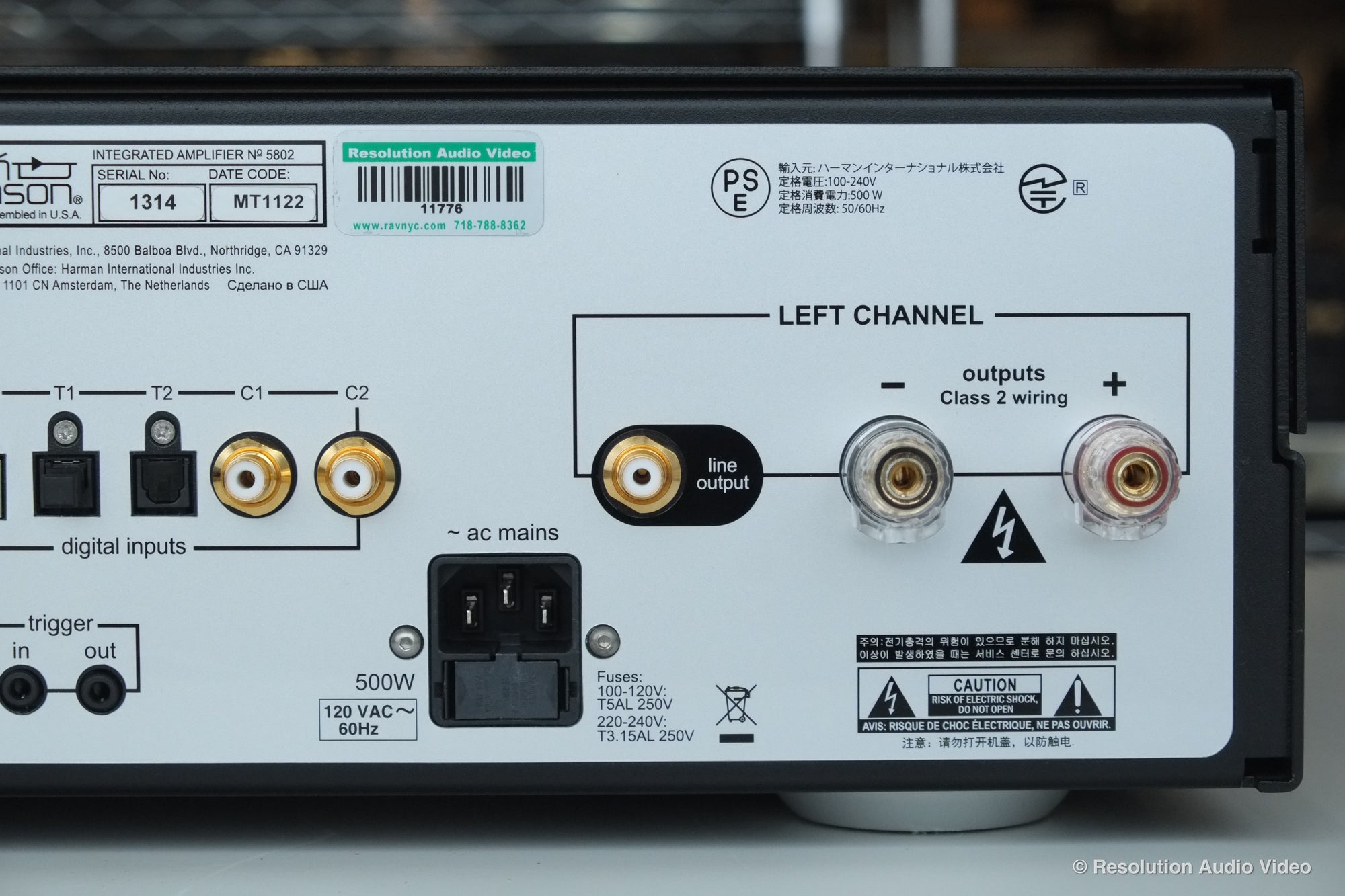 Mark Levinson 5802 Rear Panel 4 Processed