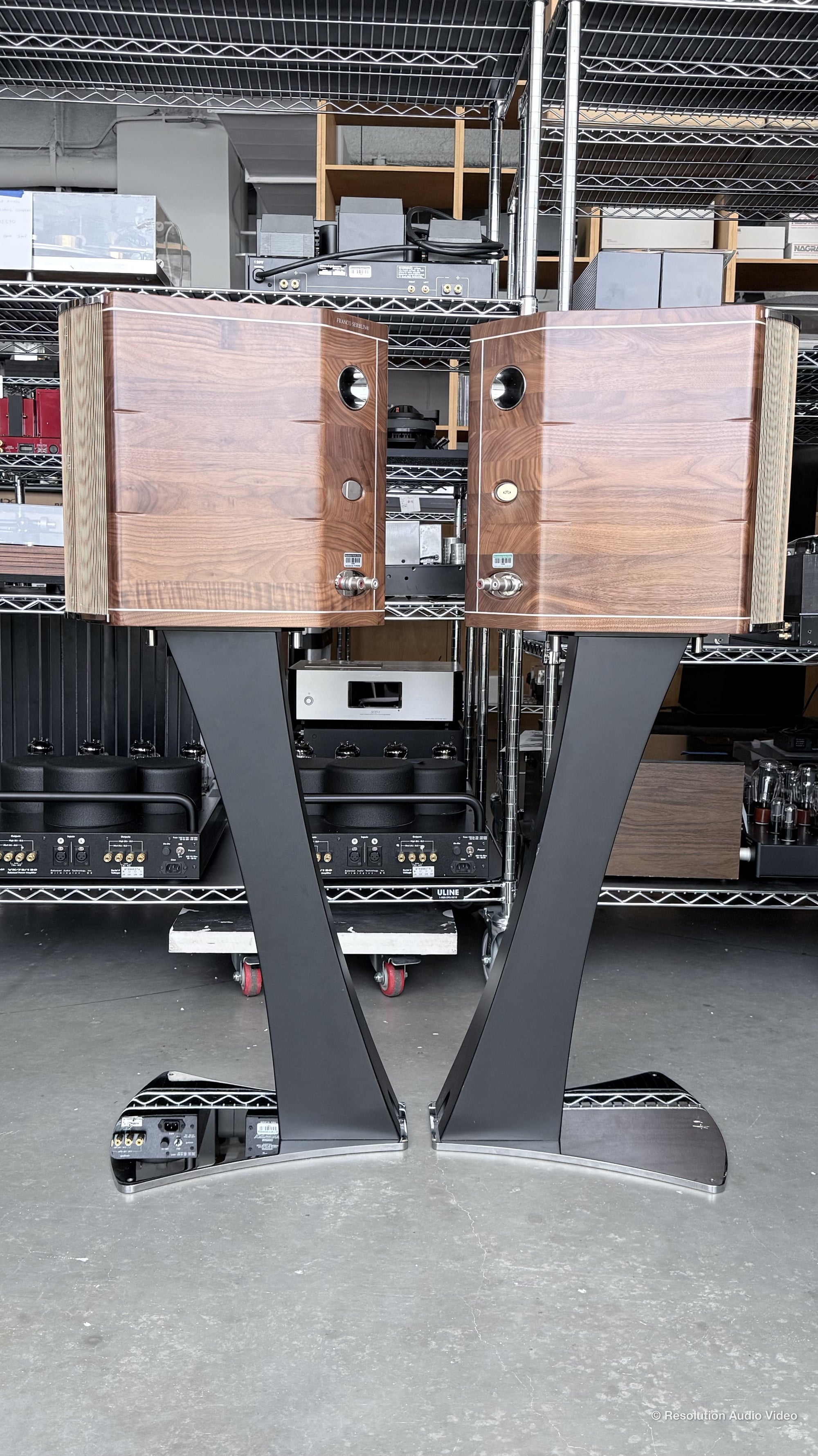 Pre-Owned Franco Serblin Accordo 'Goldberg' Bookshelf Speakers with Stands