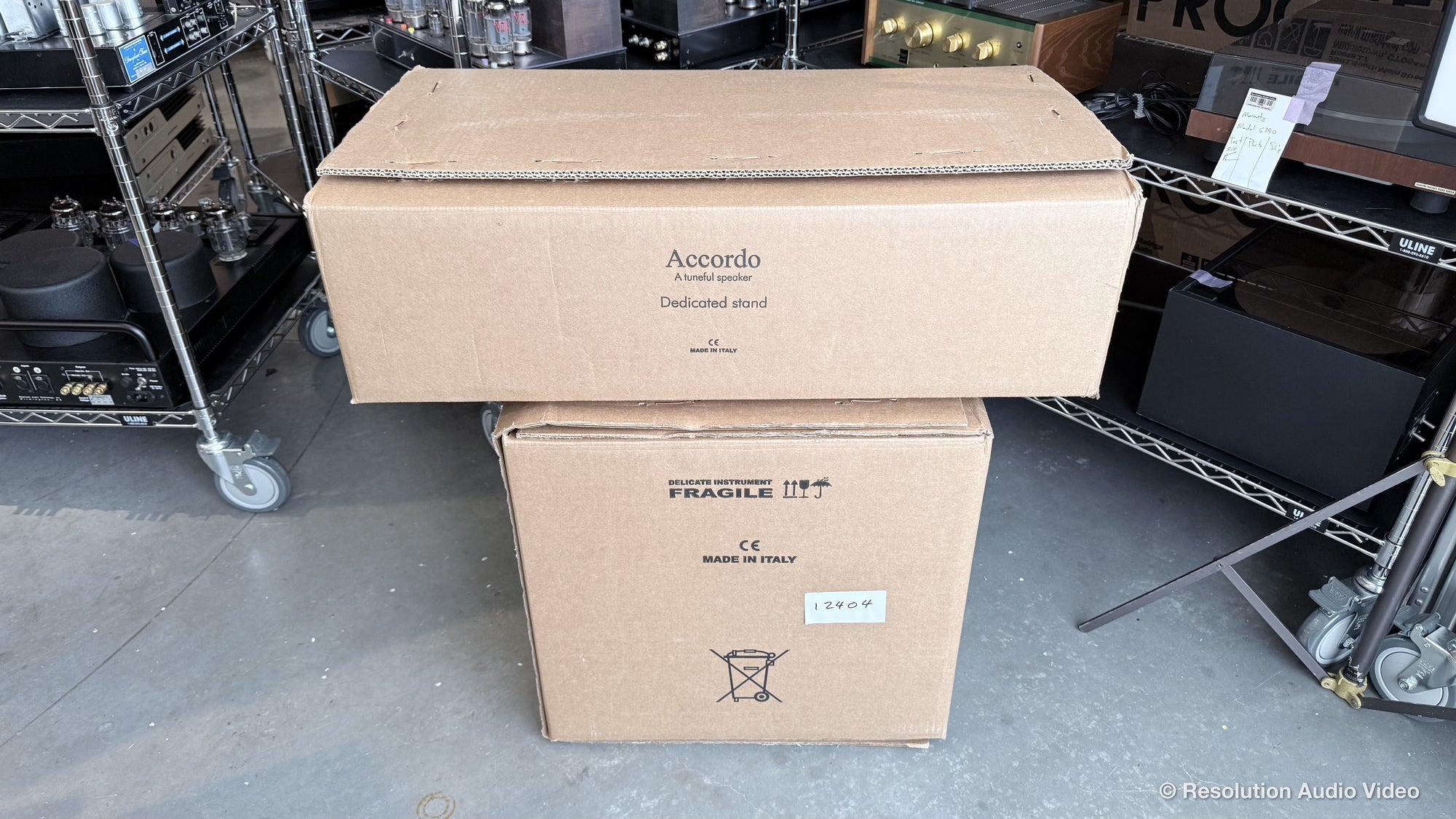 Pre-Owned Franco Serblin Accordo 'Goldberg' Bookshelf Speakers with Stands