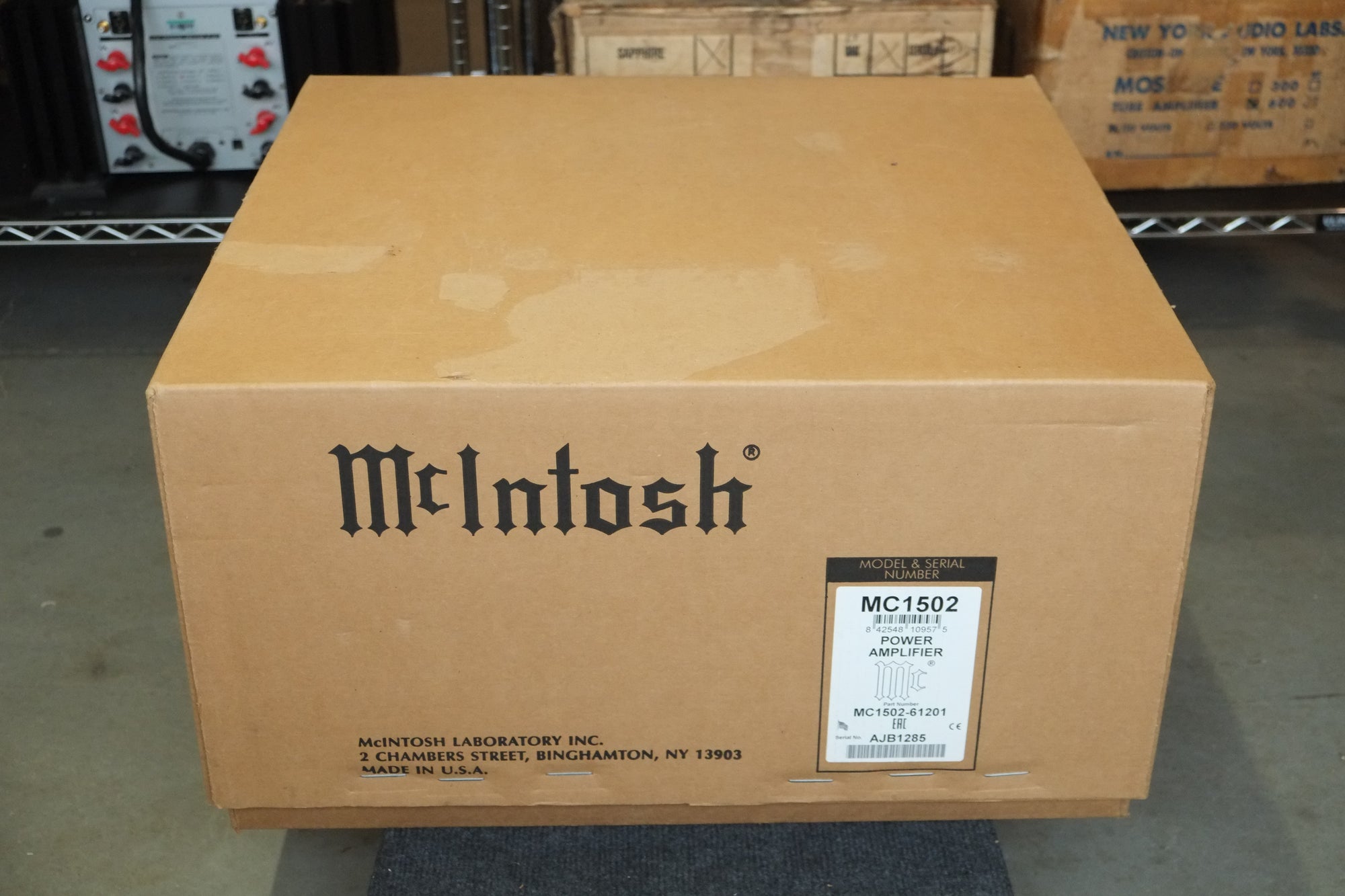 mcintosh mc1502 tube power amplifier box