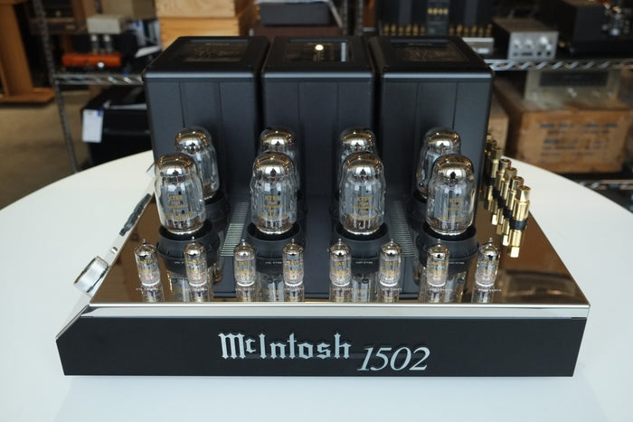 mcintosh mc1502 tube power amplifier left top