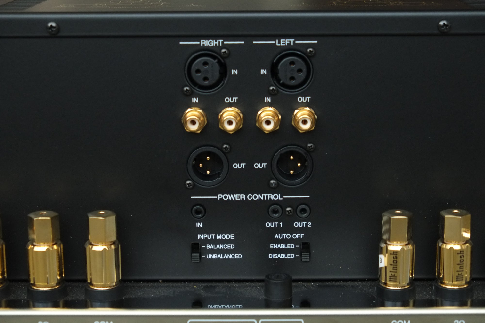 mcintosh mc312 rear detail
