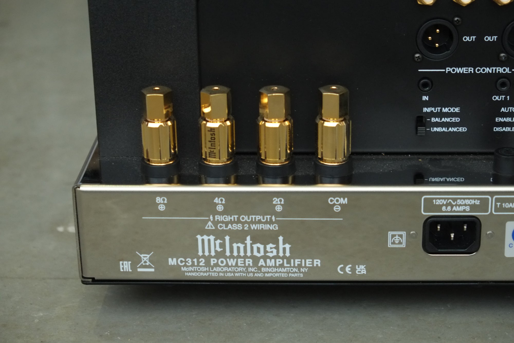 mcintosh mc312 rear label