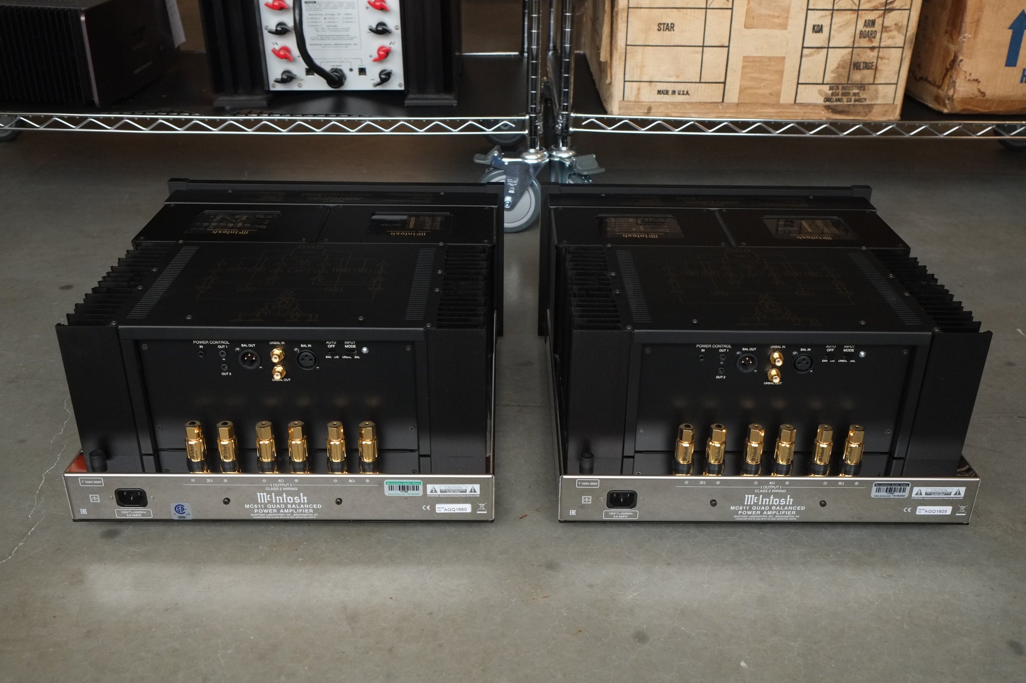 mcintosh mc611 pair rear angle