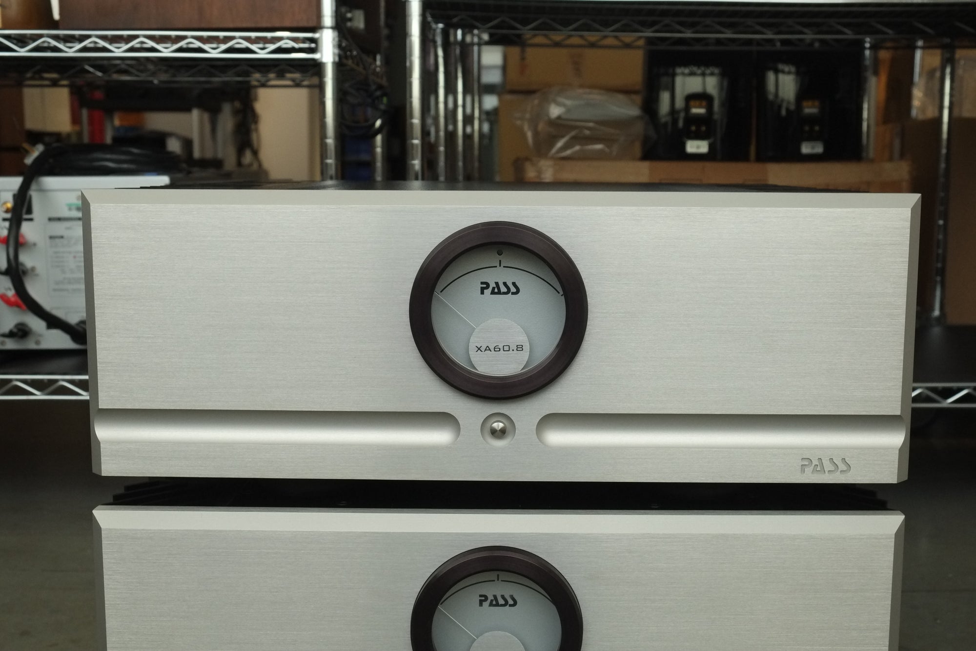 pass labs xa 60.8 monoblock power amplifiers top front