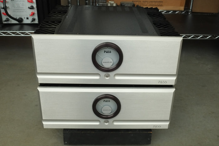 pass labs xa 60.8 monoblock power amplifiers top front angle