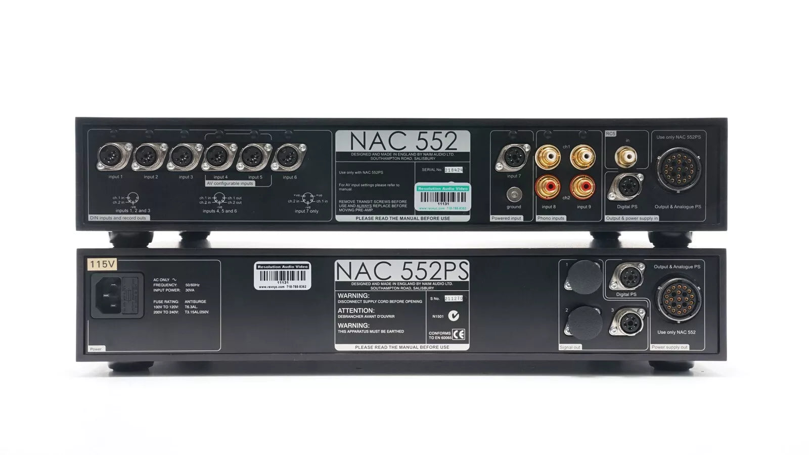 Preowned Naim NAC 552 + 552PS - Preamplifier w PSU Celebrity Owned