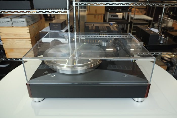 vpi hw 40 limited edition 40th anniversary direct drive turntable fatboy 12 inch tonearm front with dustcover